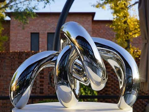 Mirror Stainless Steel Crab Sculpture